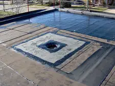 New commercial roof installation in progress